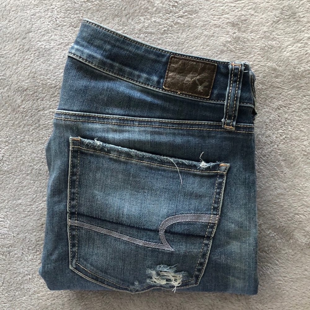 AEO Mid-rise cropped jeans